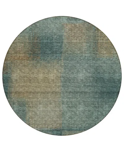 Addison Chantille Acn742 8'x8' Round Area Rug In Teal