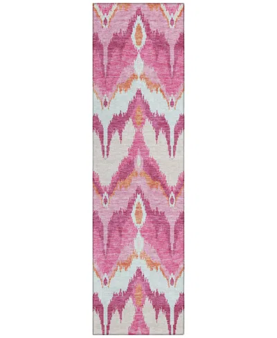 Addison Chantille Acn743 2'3"x7'6" Runner Area Rug In Pink