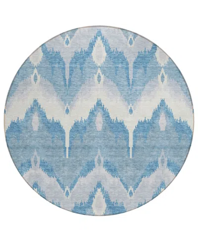 Addison Chantille Acn743 8'x8' Round Area Rug In Denim