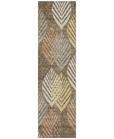 Addison Chantille Acn744 2'3"x7'6" Runner Area Rug In Chocolate