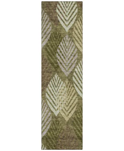 Addison Chantille Acn744 2'3"x7'6" Runner Area Rug In Olive
