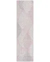 Addison Chantille Acn744 2'3"x7'6" Runner Area Rug In Pink