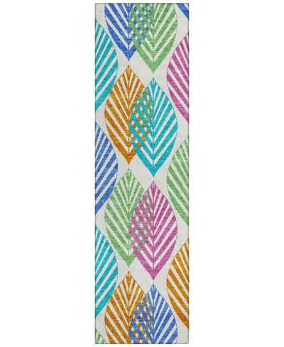 Addison Chantille Acn744 2'3"x7'6" Runner Area Rug In White