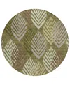 Addison Chantille Acn744 8'x8' Round Area Rug In Olive