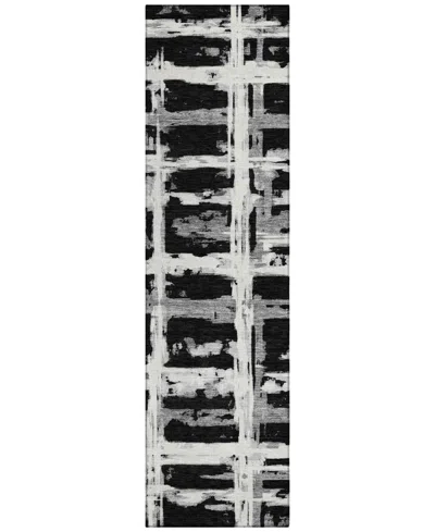 Addison Chantille Acn745 2'3"x7'6" Runner Area Rug In Black