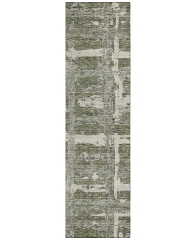 Addison Chantille Acn745 2'3"x7'6" Runner Area Rug In Olive