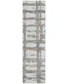 Addison Chantille Acn745 2'3"x7'6" Runner Area Rug In Silver