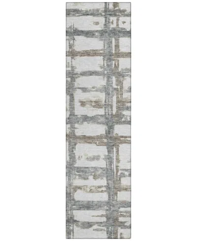 Addison Chantille Acn745 2'3"x7'6" Runner Area Rug In Silver