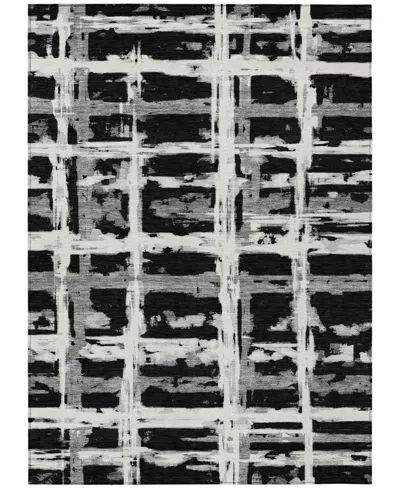 Addison Chantille Machine Washable Acn745 5'x7'6" Area Rug In Black
