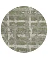 Addison Chantille Acn745 8'x8' Round Area Rug In Olive
