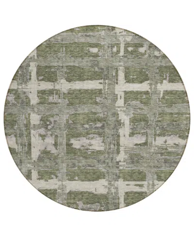 Addison Chantille Acn745 8'x8' Round Area Rug In Olive