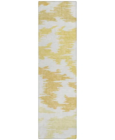 Addison Chantille Acn746 2'3"x7'6" Runner Area Rug In Gold