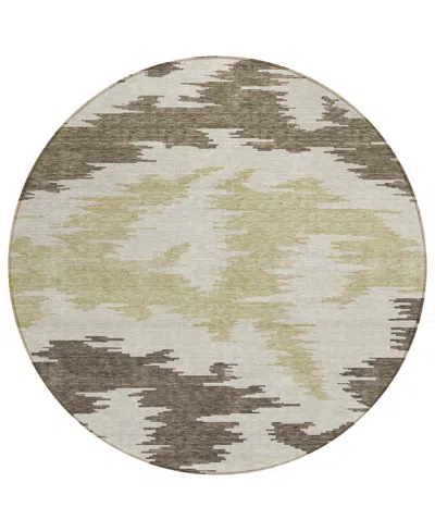 Addison Chantille Acn746 8'x8' Round Area Rug In Chocolate