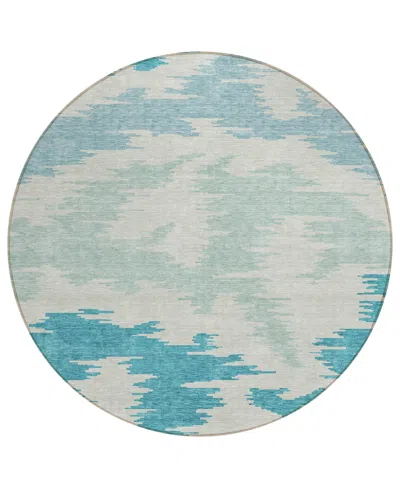 Addison Chantille Acn746 8'x8' Round Area Rug In Teal