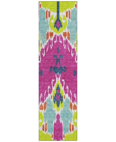 Addison Chantille Acn748 2'3"x7'6" Runner Area Rug In Pink