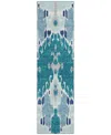 Addison Chantille Acn748 2'3"x7'6" Runner Area Rug In Teal