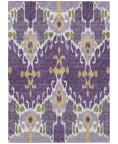 Addison Chantille Machine Washable Acn748 5'x7'6" Area Rug In Purple