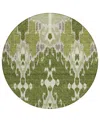 Addison Chantille Acn748 8'x8' Round Area Rug In Olive