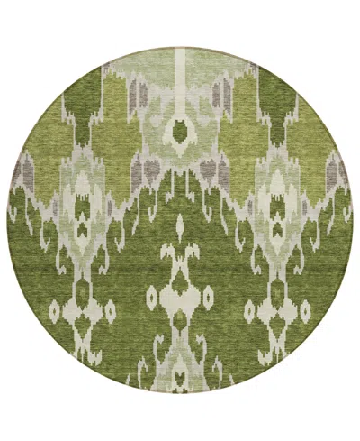 Addison Chantille Acn748 8'x8' Round Area Rug In Olive
