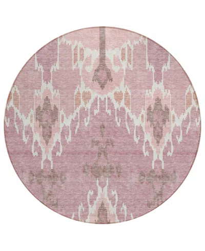 Addison Chantille Acn748 8'x8' Round Area Rug In Rose