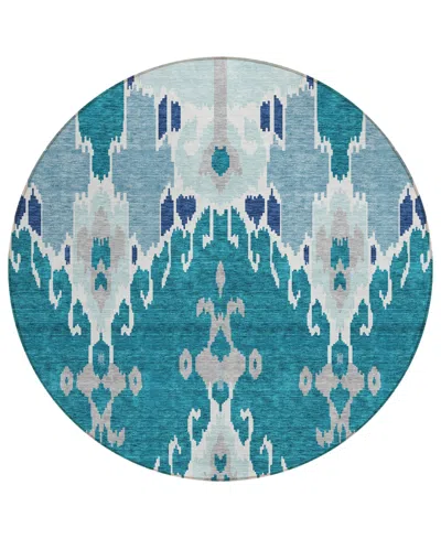 Addison Chantille Acn748 8'x8' Round Area Rug In Teal