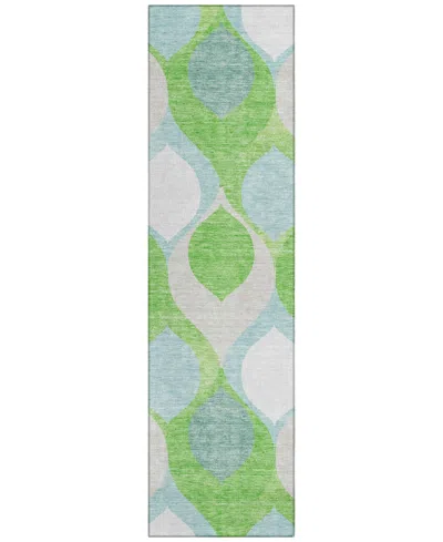 Addison Chantille Acn749 2'3"x7'6" Runner Area Rug In Lime