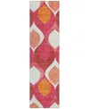 Addison Chantille Acn749 2'3"x7'6" Runner Area Rug In Pink