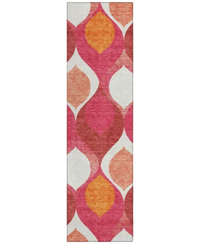 Addison Chantille Acn749 2'3"x7'6" Runner Area Rug In Pink