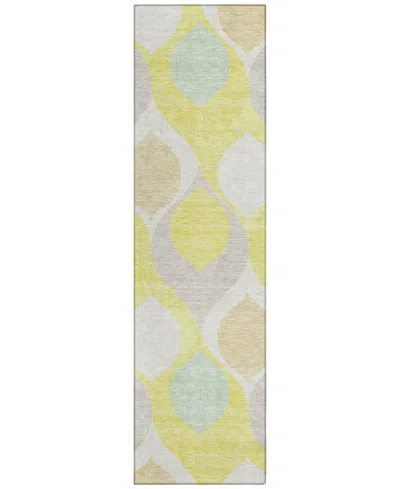Addison Chantille Acn749 2'3"x7'6" Runner Area Rug In Yellow