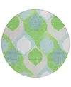 Addison Chantille Acn749 8'x8' Round Area Rug In Lime