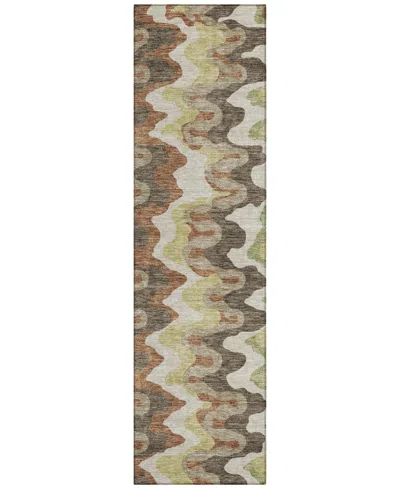 Addison Chantille Machine Washable Acn750 2'3"x7'6" Runner Area Rug In Chocolate