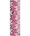Addison Chantille Acn750 2'3"x7'6" Runner Area Rug In Rose