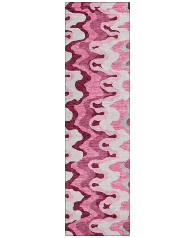 Addison Chantille Acn750 2'3"x7'6" Runner Area Rug In Rose