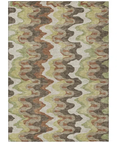 Addison Chantille Machine Washable Acn750 5'x7'6" Area Rug In Chocolate