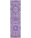 Addison Chantille Acn751 2'3"x7'6" Runner Area Rug In Lavender