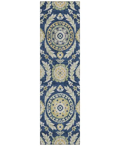Addison Chantille Acn751 2'3"x7'6" Runner Area Rug In Navy