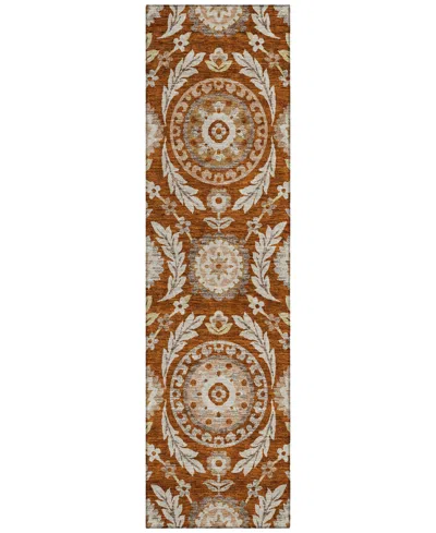 Addison Chantille Acn751 2'3"x7'6" Runner Area Rug In Paprika