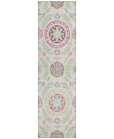 Addison Chantille Acn751 2'3"x7'6" Runner Area Rug In Pink