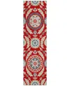 Addison Chantille Acn751 2'3"x7'6" Runner Area Rug In Red