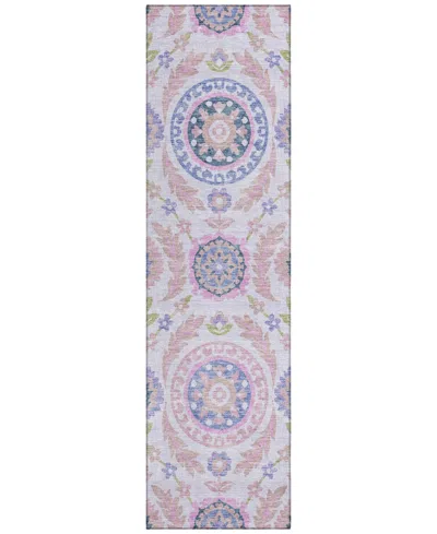Addison Chantille Acn751 2'3"x7'6" Runner Area Rug In Rose