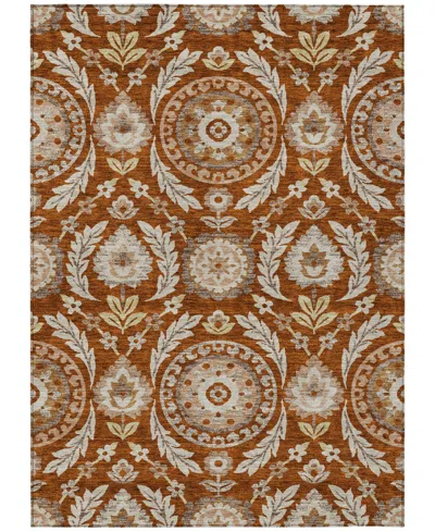 Addison Chantille Acn751 5'x7'6" Area Rug In Paprika