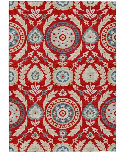 Addison Chantille Machine Washable Acn751 8'x10' Area Rug In Red