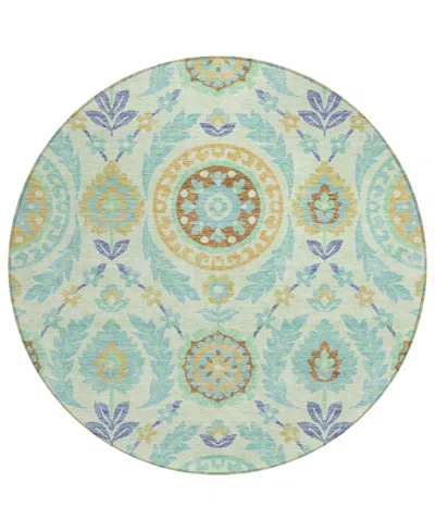 Addison Chantille Acn751 8'x8' Round Area Rug In Mint