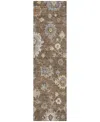 Addison Chantille Acn753 2'3"x7'6" Runner Area Rug In Chocolate