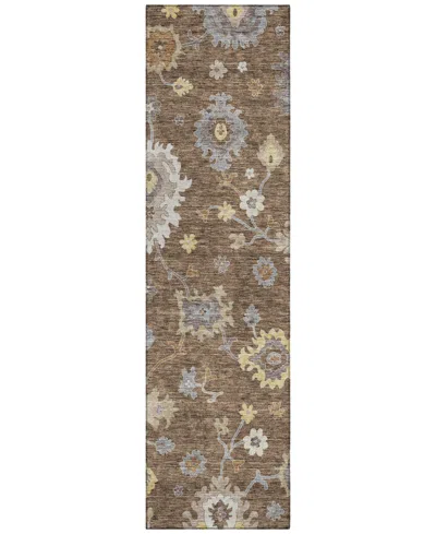 Addison Chantille Acn753 2'3"x7'6" Runner Area Rug In Chocolate