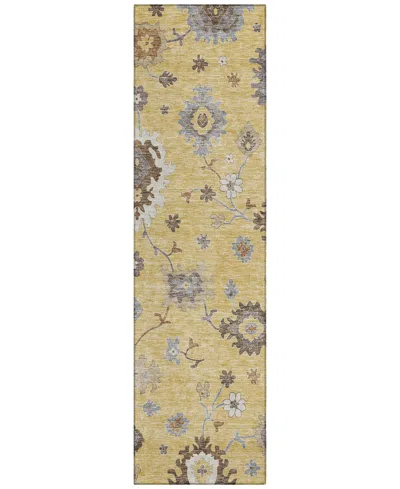 Addison Chantille Acn753 2'3"x7'6" Runner Area Rug In Gold