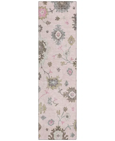 Addison Chantille Acn753 2'3"x7'6" Runner Area Rug In Pink