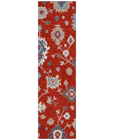 Addison Chantille Acn753 2'3"x7'6" Runner Area Rug In Red