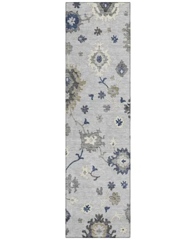 Addison Chantille Acn753 2'3"x7'6" Runner Area Rug In Silver