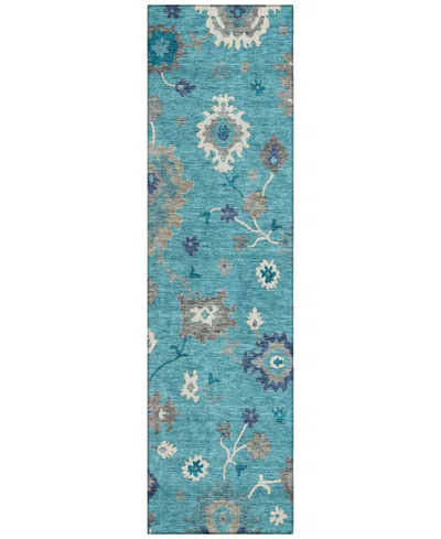 Addison Chantille Acn753 2'3"x7'6" Runner Area Rug In Teal